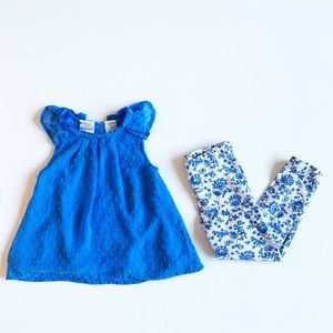 Koala kids royal blue chiffon top matching pants